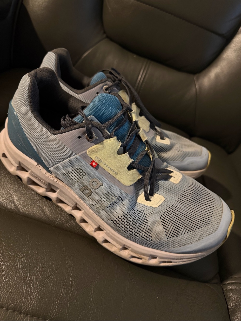 On Running Men's Athletic Shoes in Light Blue and Navy